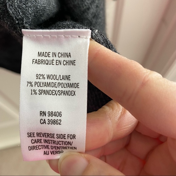 Theory Maternity Cardigan Slouchy Large Wool Charcoal Gray - Picture 8 of 9